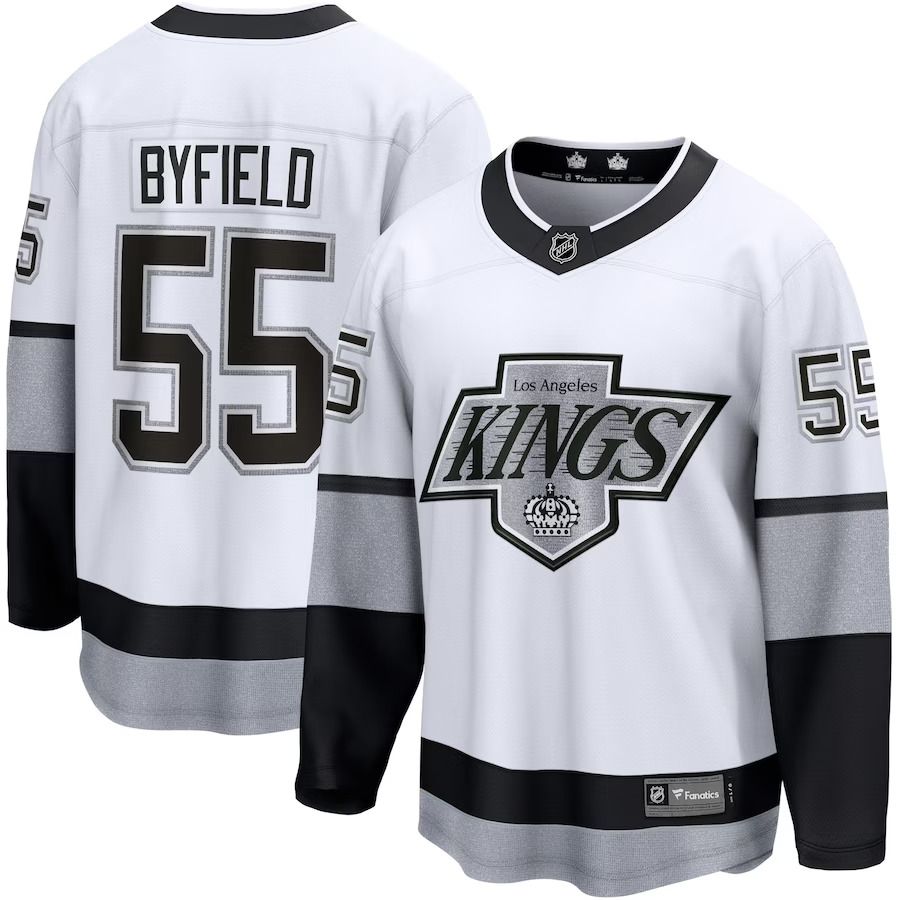 Men Los Angeles Kings #55 Quinton Byfield Fanatics Branded White Alternate Premier Breakaway Player NHL Jersey->los angeles kings->NHL Jersey